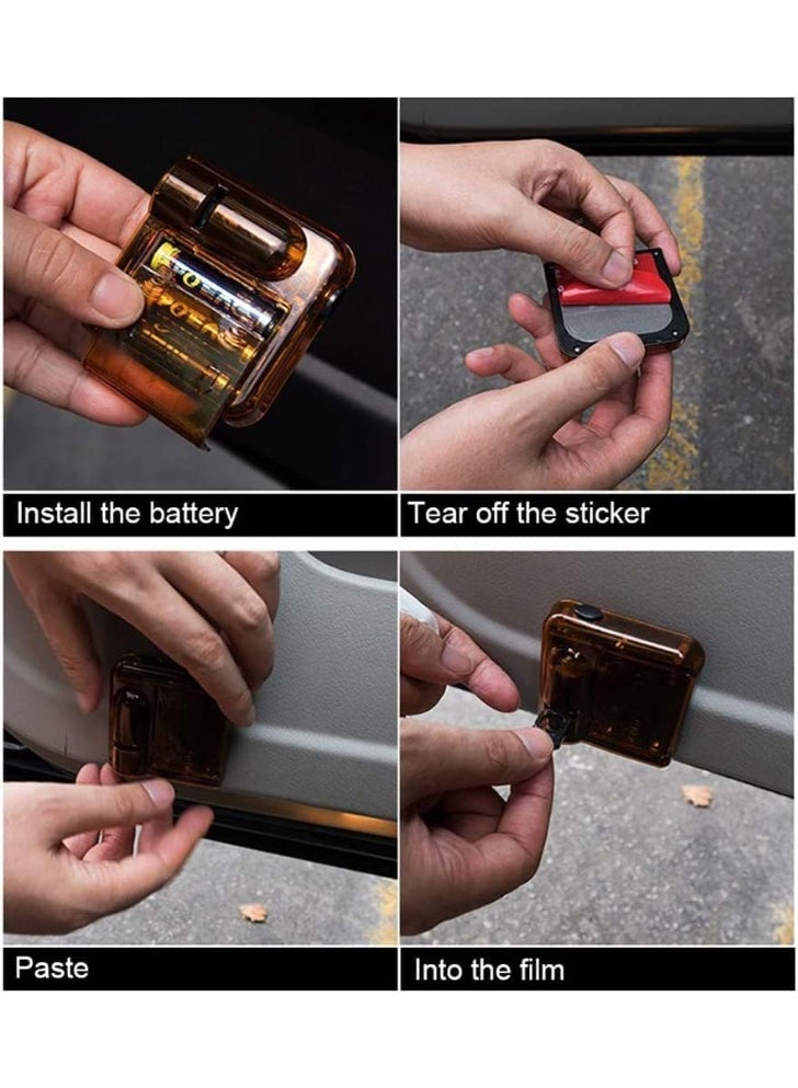 Vierex 2PCS Wireless LED Car Door Welcome Light for Cadillac, Laser Logo Projector Courtesy Warning Lamp, Atmosphere Ghost Shadow Light, Battery Powered (AAA, Battery Not Included) - Image 5